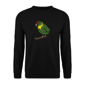 Perruche de chèvre I Motif de perruche pour porte-oiseau - Sweat-shirt Unisexe - noir - Devant - Alina (178cm) & Michal (187cm)