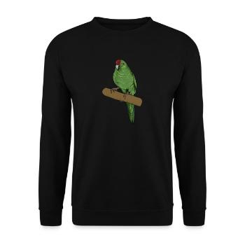 Perruche de chèvre I Motif de perruche pour porte-oiseau - Sweat-shirt Unisexe - noir - Devant - Alina (178cm) & Michal (187cm)