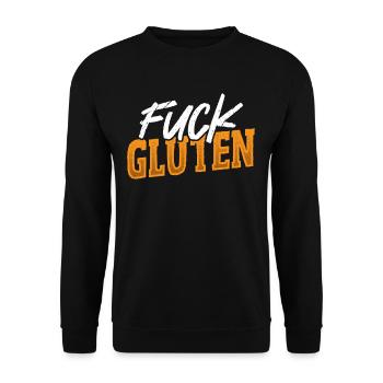 Fuck Gluten Gluten Free Gluten Free Diet - Unisex Sweatshirt - black - Front - Alina (178cm) & Michal (187cm)