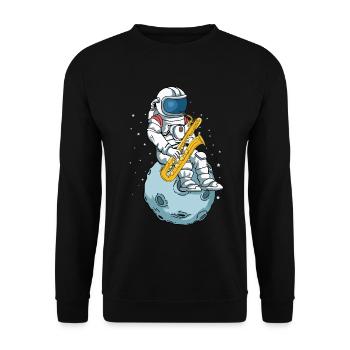 Saxophone basse Orchestre de musique jazz Saxophone - Sweat-shirt Unisexe - noir - Devant - Alina (178cm) & Michal (187cm)