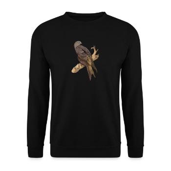 Red kite I bird of prey pickling motif for falconer - Unisex Sweatshirt - black - Front - Alina (178cm) & Michal (187cm)