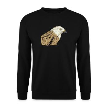 Red kite I bird of prey pickling motif for falconer - Unisex Sweatshirt - black - Front - Alina (178cm) & Michal (187cm)