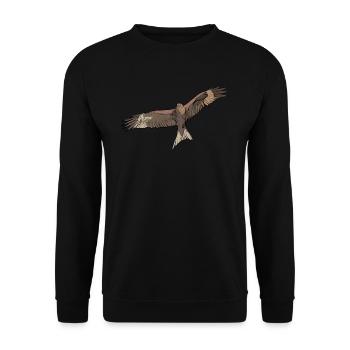 Red kite I bird of prey pickling motif for falconer - Unisex Sweatshirt - black - Front - Alina (178cm) & Michal (187cm)