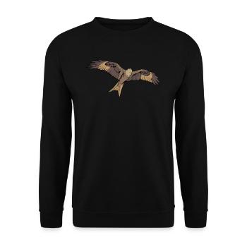 Red kite I bird of prey pickling motif for falconer - Unisex Sweatshirt - black - Front - Alina (178cm) & Michal (187cm)