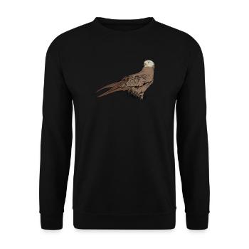 Red kite I bird of prey pickling motif for falconer - Unisex Sweatshirt - black - Front - Alina (178cm) & Michal (187cm)