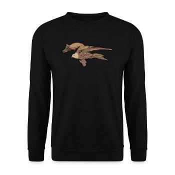 Red kite I bird of prey pickling motif for falconer - Unisex Sweatshirt - black - Front - Alina (178cm) & Michal (187cm)