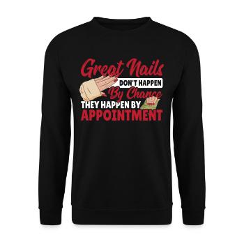 Les bons ongles ne viennent pas par hasard Nail Tech - Sweat-shirt Unisexe - noir - Devant - Alina (178cm) & Michal (187cm)