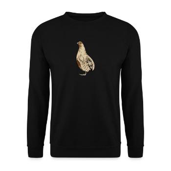Partridge I Chicken Birds Small Game Motif for Hunters - Unisex Sweatshirt - black - Front - Alina (178cm) & Michal (187cm)