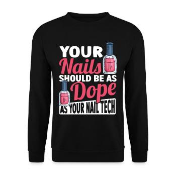 Les ongles doivent être aussi cool que votre technicien des ongles - Sweat-shirt Unisexe - noir - Devant - Alina (178cm) & Michal (187cm)