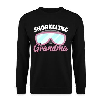 Snorkeling Grandma Snorkel Dive Scuba Diving - Unisex Sweatshirt - black - Front - Alina (178cm) & Michal (187cm)