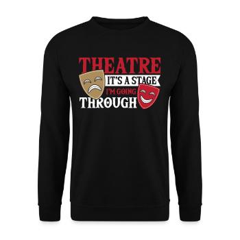 Théâtre C’est une scène que je traverse - Sweat-shirt Unisexe - noir - Devant - Alina (178cm) & Michal (187cm)