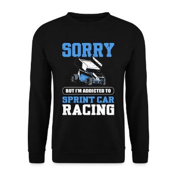Je suis désolé, mais je suis accro à Sprint - Sweat-shirt Unisexe - noir - Devant - Alina (178cm) & Michal (187cm)