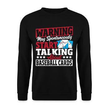 Warnung kann spontan anfangen, über - Unisex Pullover - Schwarz - Vorne - Alina (178cm) & Michal (187cm)