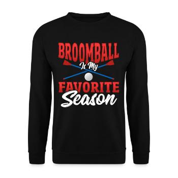 Broomball Is My Favorite Season Broomball Lover - Unisex Sweatshirt - black - Front - Alina (178cm) & Michal (187cm)