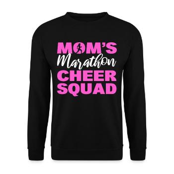 Mom's Marathon Cheer Squad Marathon Finisher - Unisex Pullover - Schwarz - Vorne - Alina (178cm) & Michal (187cm)
