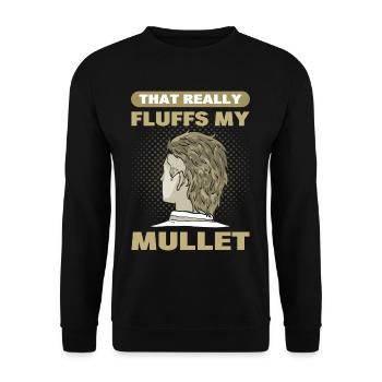 That Really Fluffs My Mullet - Unisex Sweatshirt - black - Front - Alina (178cm) & Michal (187cm)
