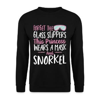 Oubliez les chaussons de verre Cette princesse - Sweat-shirt Unisexe - noir - Devant - Alina (178cm) & Michal (187cm)