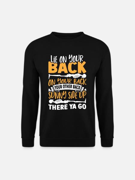 Auf dem Rücken liegen, die Sonne im Gesicht - Unisex Pullover - Schwarz