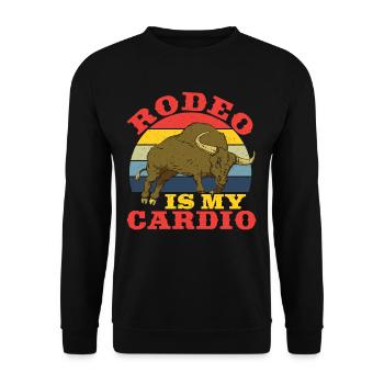 Le rodéo est mon cardio rodéo tauromachique - Sweat-shirt Unisexe - noir - Devant - Alina (178cm) & Michal (187cm)