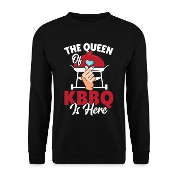 The Queen of KBBQ Is Here Korean BBQ Asian Cuisine - Unisex Sweatshirt - black - Front - Alina (178cm) & Michal (187cm)