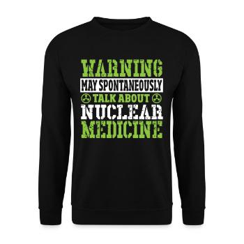 L’avertissement peut spontanément parler de médecine nucléaire - Sweat-shirt Unisexe - noir - Devant - Alina (178cm) & Michal (187cm)