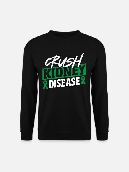 Crush Kidney Disease Green Ribbon - Unisex Sweatshirt - black