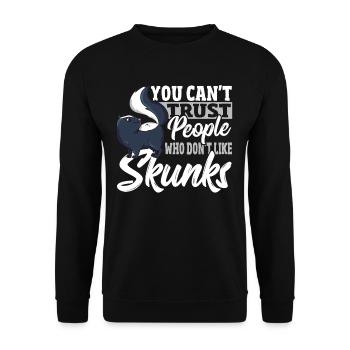 Vous pouvez aider les gens qui n’aiment pas les mouffettes, - Sweat-shirt Unisexe - noir - Devant - Alina (178cm) & Michal (187cm)