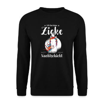 Krankenschwester I Nachteule im Nachtdienst für - Unisex Pullover - Schwarz - Vorne - Alina (178cm) & Michal (187cm)