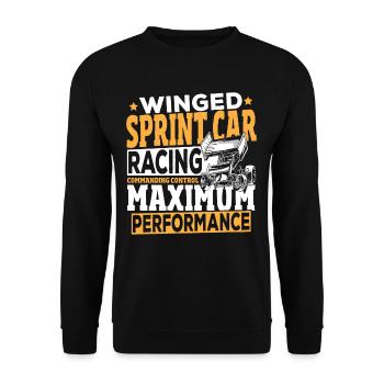 Performance contrôlable de course de voitures de vitesse ailées - Sweat-shirt Unisexe - noir - Devant - Alina (178cm) & Michal (187cm)