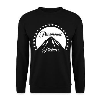 Paramount Pictures White Logo With Mountain - Unisex Sweatshirt - black - Front - Alina (178cm) & Michal (187cm)