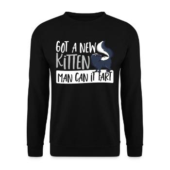 J’ai reçu un nouveau chaton, l’homme peut le faire - Sweat-shirt Unisexe - noir - Devant - Alina (178cm) & Michal (187cm)