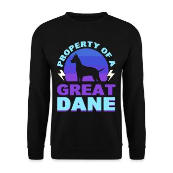 Property Of A Great Dane Dog Lover - Unisex Sweatshirt - black - Front - Alina (178cm) & Michal (187cm)