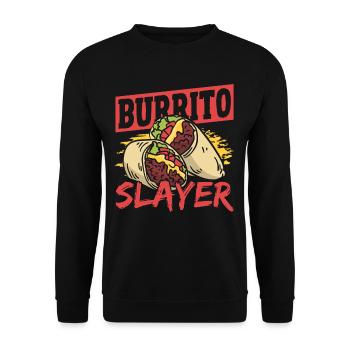 Burrito Slayer Burritos Taco Family - Unisex Sweatshirt - black - Front - Alina (178cm) & Michal (187cm)