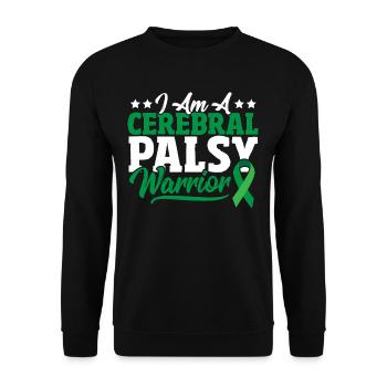 I Am A Cerebral Palsy Warrior Cerebral Palsy - Unisex Sweatshirt - black - Front - Alina (178cm) & Michal (187cm)
