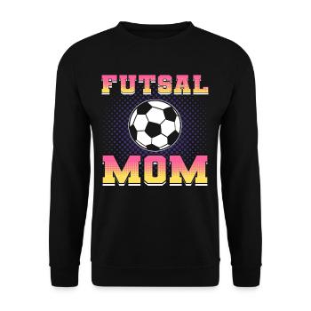 Futsal Mom Futsal Hallenfußball - Unisex Pullover - Schwarz - Vorne - Alina (178cm) & Michal (187cm)
