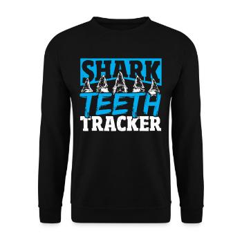 Shark Teeth Tracker Shark Teeth Collector Fossil - Unisex Sweatshirt - black - Front - Alina (178cm) & Michal (187cm)