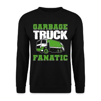 Fanatiques de camions à ordures Camion à ordures Camion à ordures - Sweat-shirt Unisexe - noir - Devant - Alina (178cm) & Michal (187cm)