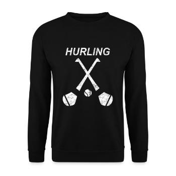 Hurling Racket Irish Team Sport Gaelic Football - Unisex Sweatshirt - black - Front - Alina (178cm) & Michal (187cm)