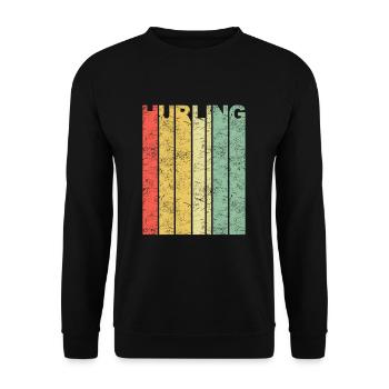 Gaélique Football Rétro Vintage Hurling Irlande - Sweat-shirt Unisexe - noir - Devant - Alina (178cm) & Michal (187cm)