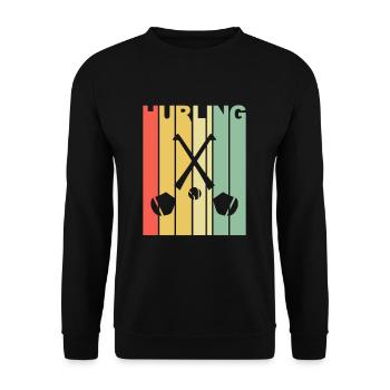 Gaélique Football Rétro Vintage Hurling Irlande - Sweat-shirt Unisexe - noir - Devant - Alina (178cm) & Michal (187cm)