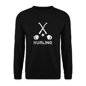 Hurling Ireland Irish Sport Team Gaelic Football - Unisex Sweatshirt - black - Front - Alina (178cm) & Michal (187cm)