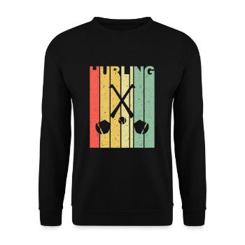 Hurling Gaelic Football Schläger Irish Team - Unisex Pullover - Schwarz - Vorne - Alina (178cm) & Michal (187cm)