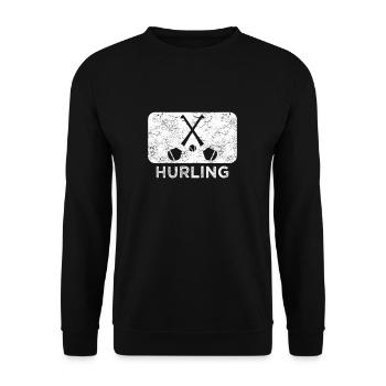 Hurling Ireland Irish Sport Team Gaelic Football - Unisex Sweatshirt - black - Front - Alina (178cm) & Michal (187cm)