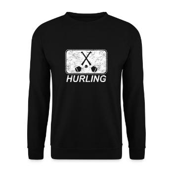 Hurling Raquette Gaélique Football Irlande Irlandais - Sweat-shirt Unisexe - noir - Devant - Alina (178cm) & Michal (187cm)