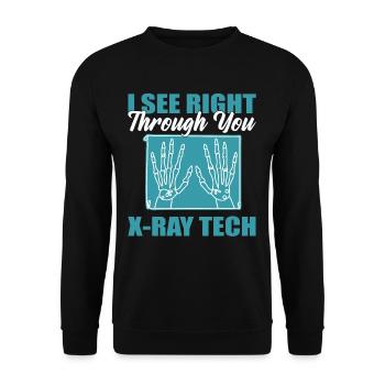I See Right Through You X-ray Tech X-Ray Rad - Unisex Sweatshirt - black - Front - Alina (178cm) & Michal (187cm)