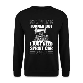 Symptômes Il s’est avéré que je viens de - Sweat-shirt Unisexe - noir - Devant - Alina (178cm) & Michal (187cm)
