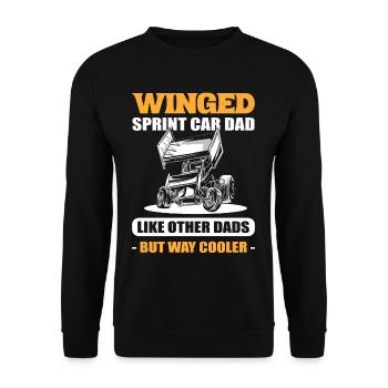 Winged Sprint Car Papa Sprint Car Racer - Sweat-shirt Unisexe - noir - Devant - Alina (178cm) & Michal (187cm)