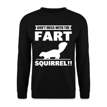 Ne plaisantez pas avec l’écureuil pet! - Sweat-shirt Unisexe - noir - Devant - Alina (178cm) & Michal (187cm)