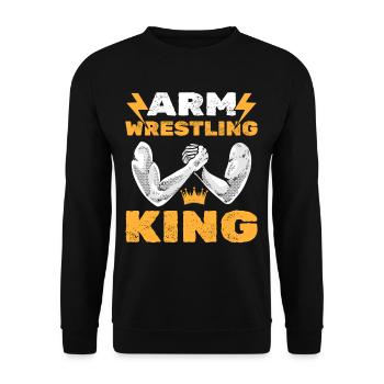 Arm Wrestling King Arm Wrestling - Sweat-shirt Unisexe - noir - Devant - Alina (178cm) & Michal (187cm)