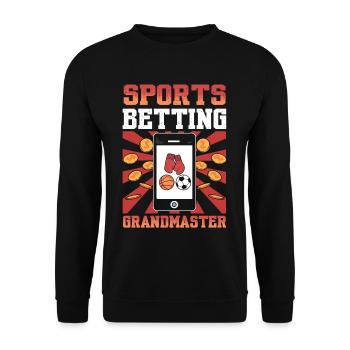 Sports Betting Grandmaster Sports Gambling Parlay - Unisex Sweatshirt - black - Front - Alina (178cm) & Michal (187cm)